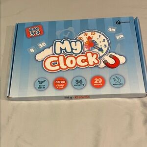My Clock Learning Kit for Kids Ages 3-9 INAMIO Magnetic with Carry Pouch Time